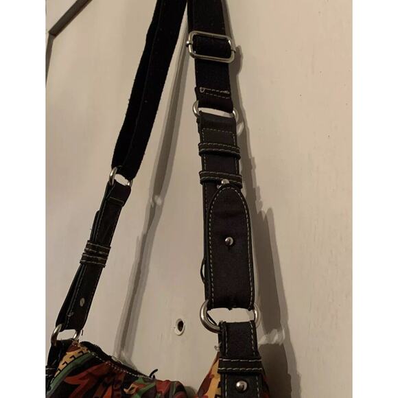 Tyler Rodan Crossbody Messenger Shoulder Bag Paisley Colorful Preowned Pockets - Picture 5 of 16